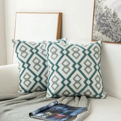 Sage Green Patterns Cushion Cover