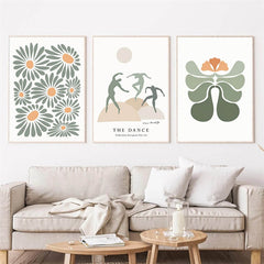 Sage Green Cut Outs Canvas Posters