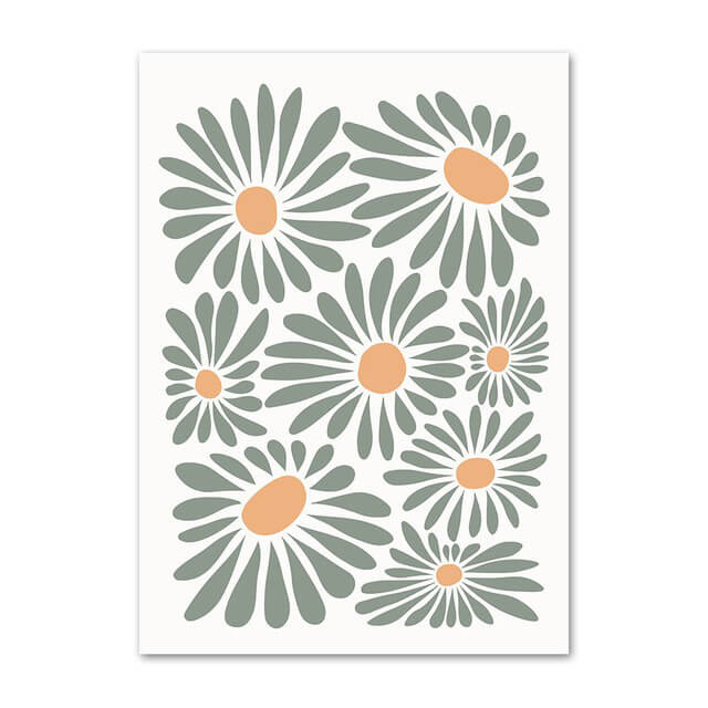 Sage Green Cut Outs Canvas Posters