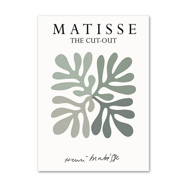 Sage Green Cut Outs Canvas Posters