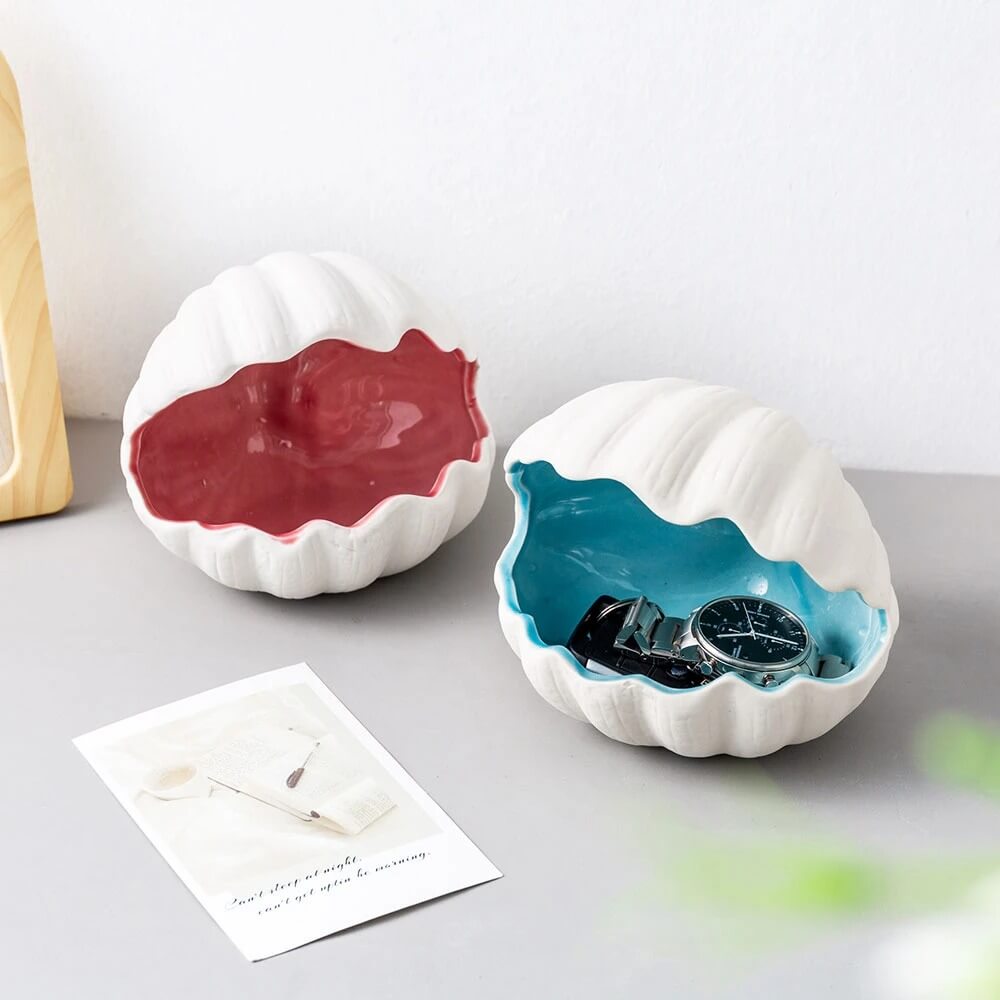 Seashell Ceramic Jewelry Tray