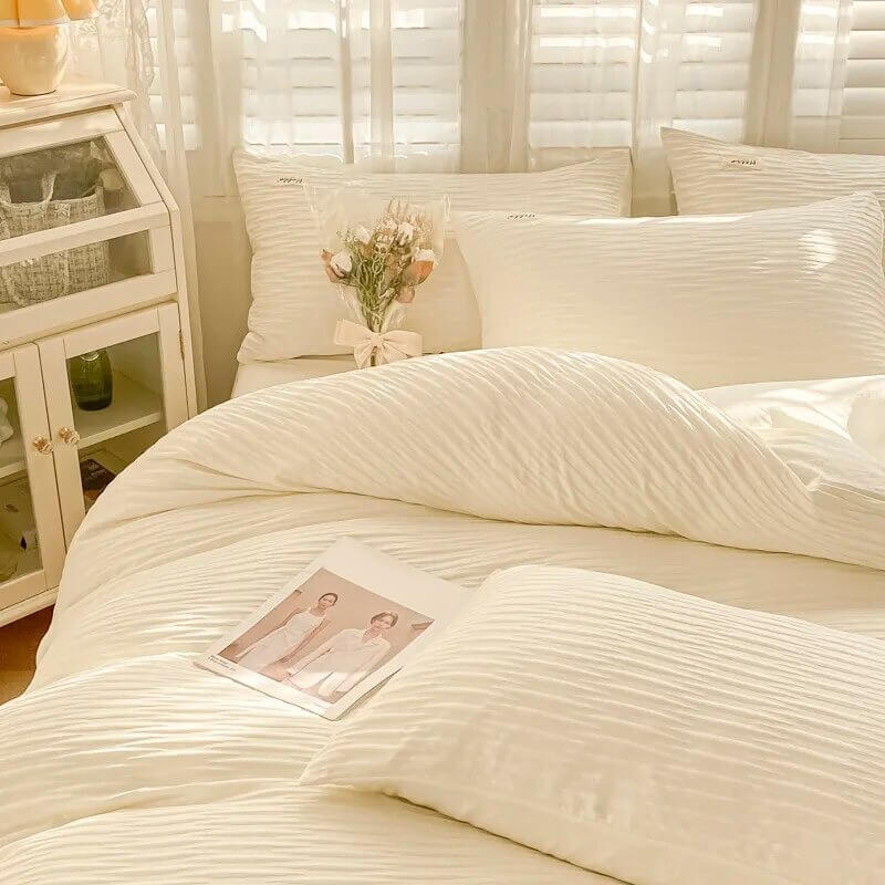 Seersucker Fabric Bedding Set