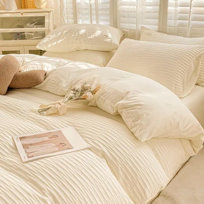 Seersucker Fabric Bedding Set