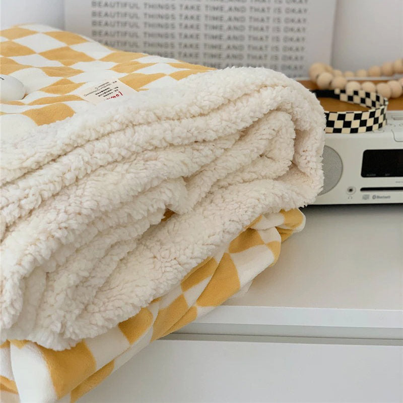 Checkered Fluffy Blanket