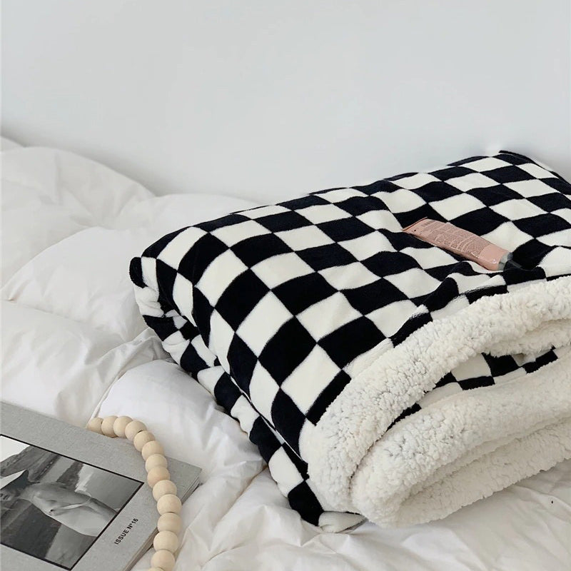 Checkered Fluffy Blanket