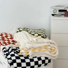 Checkered Fluffy Blanket