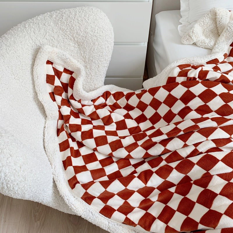 Checkered Fluffy Blanket