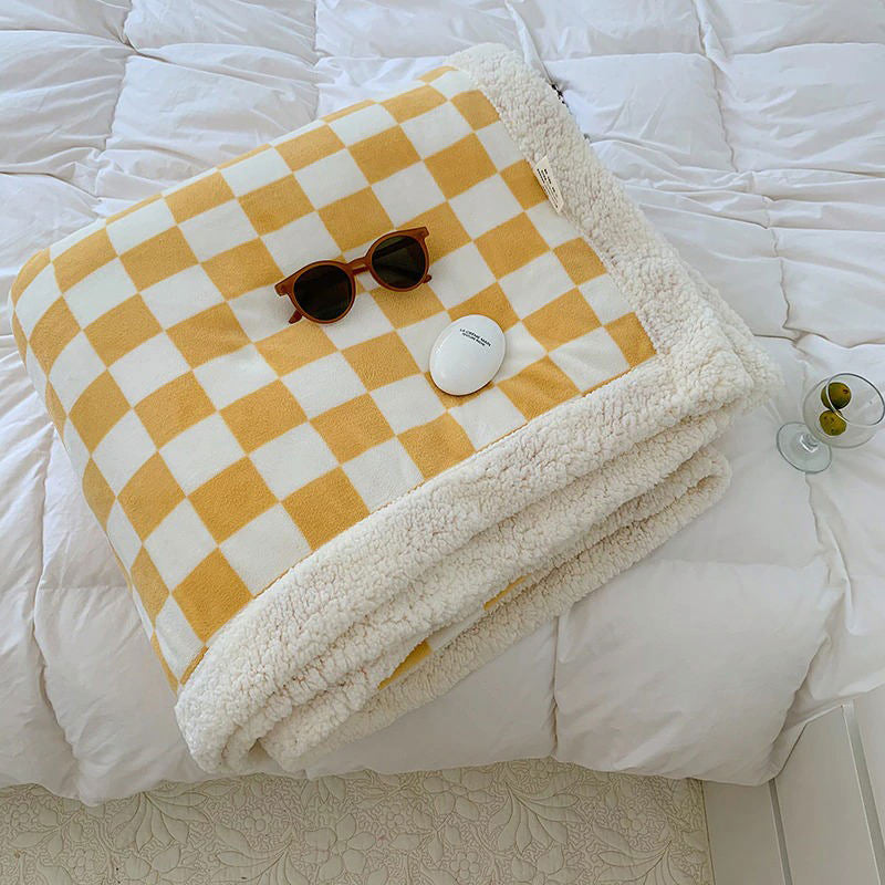 Checkered Fluffy Blanket