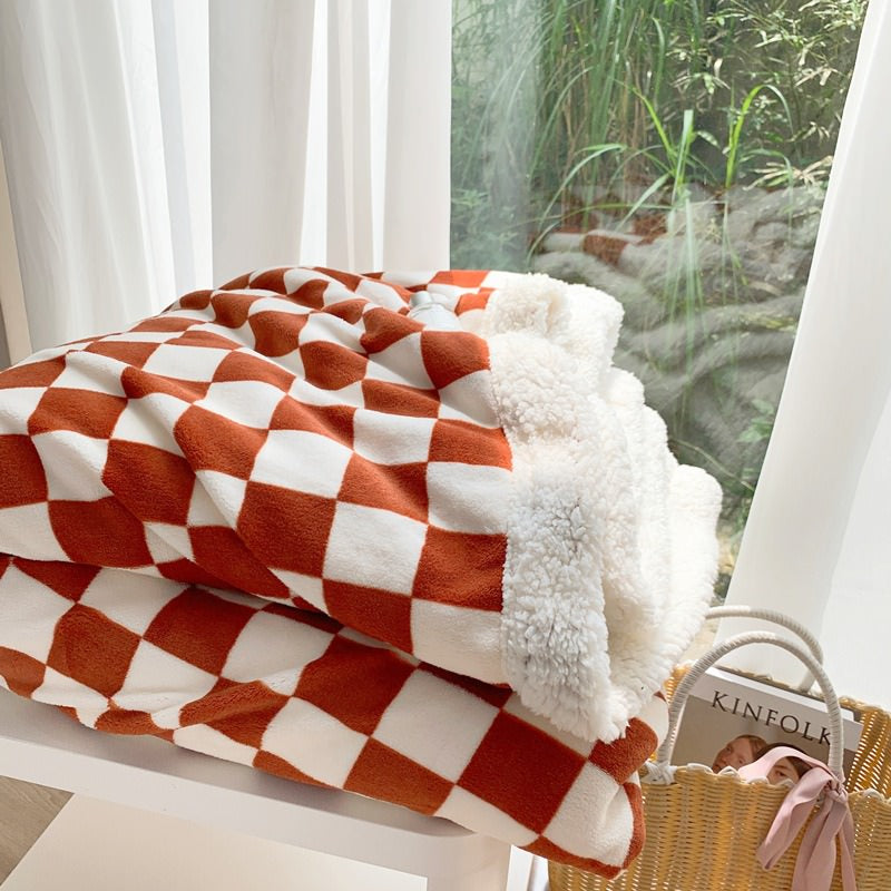 Checkered Fluffy Blanket