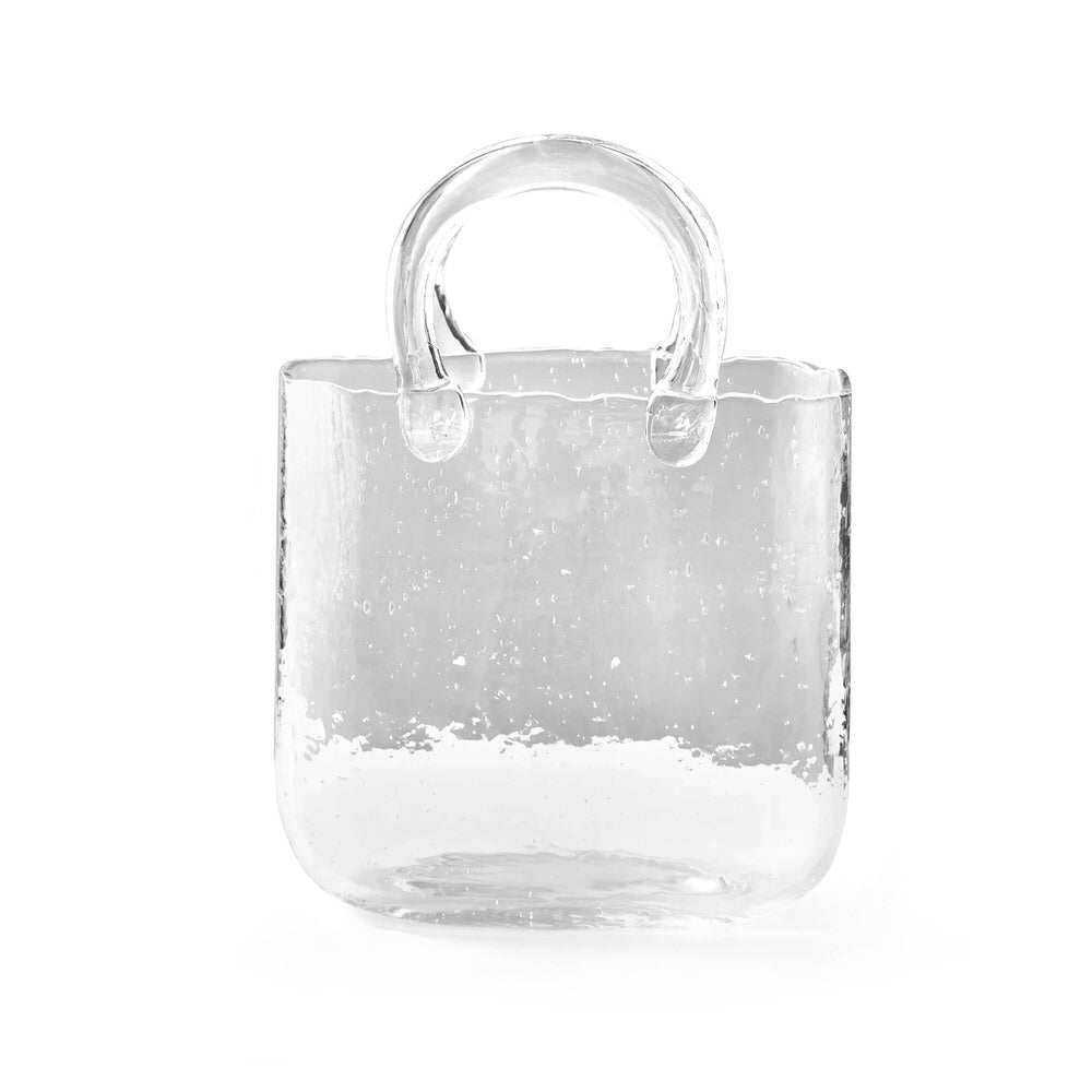 Shopping Bag Glass Vase