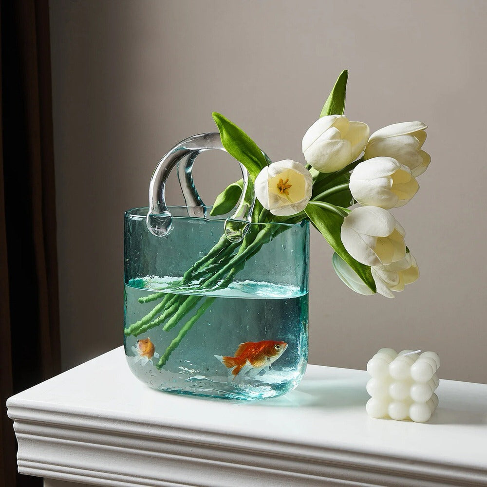 Shopping Bag Glass Vase