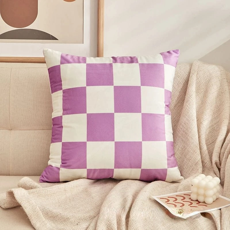 Checkered Cushion Cover