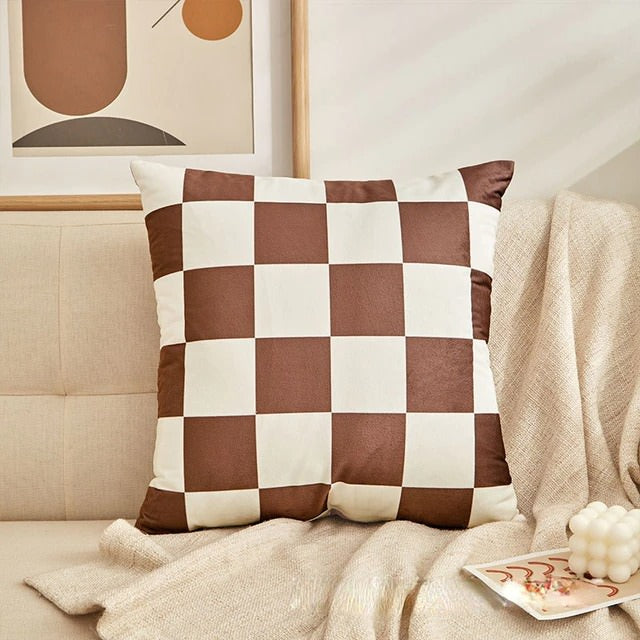 Checkered Cushion Cover