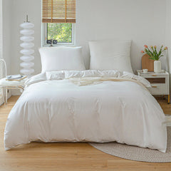 Simple Soft Cotton Duvet Cover & Sham Set