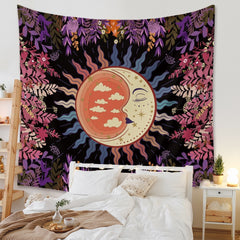 Sleeping Moon Floral Tapestry