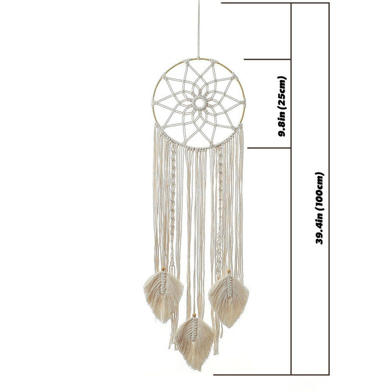 Snowflake Fringe Macrame Dreamcatcher