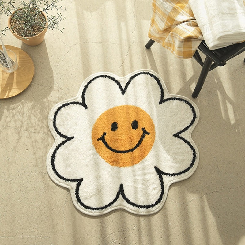 Daisy Flower Accent Rug