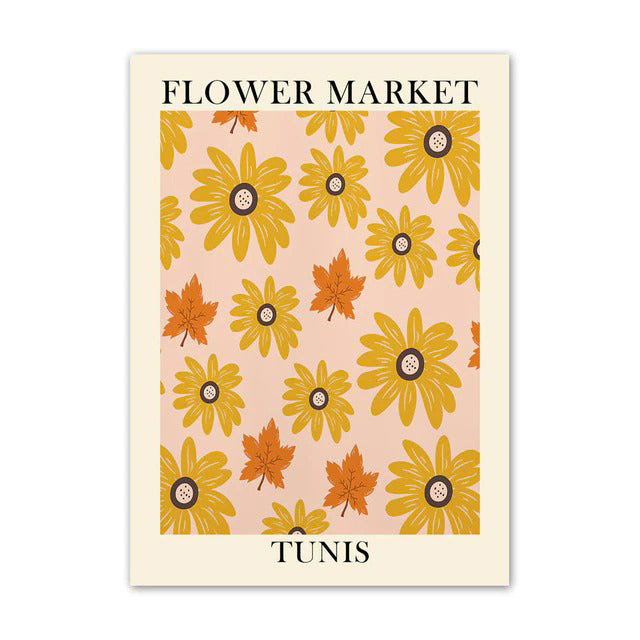 Flower Market Canvas Posters