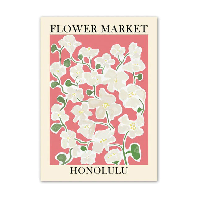 Flower Market Canvas Posters