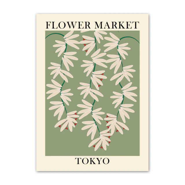 Flower Market Canvas Posters