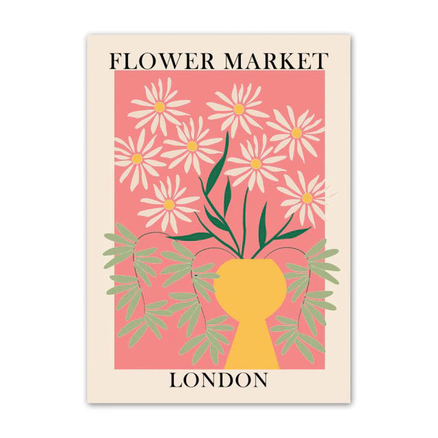 Flower Market Canvas Posters