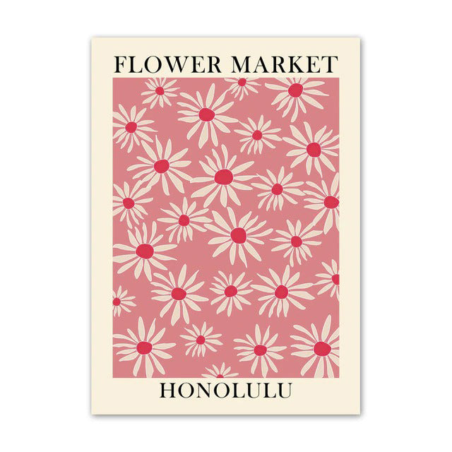 Flower Market Canvas Posters