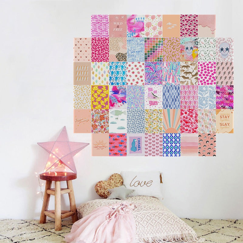 Preppy Patterns Wall Collage Cards