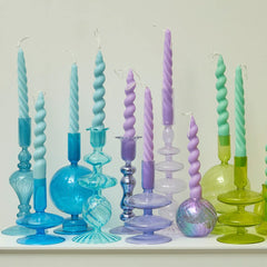 Spiral Twisted Pastel Candles (2 Pack)