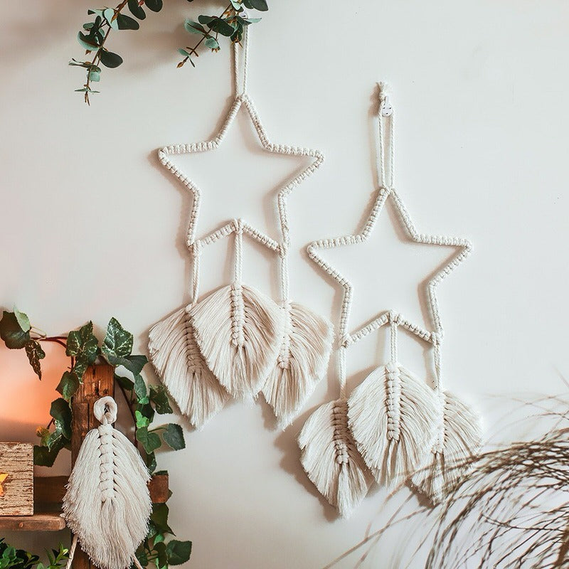 Star With Fringe Macrame Dreamcatcher