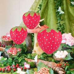 Strawberry Paper Lanterns Hanging Decor