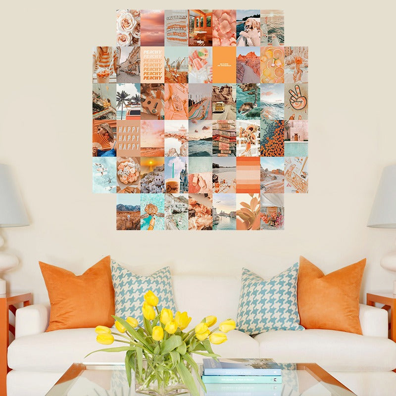 Peachy Wall Collage Cards