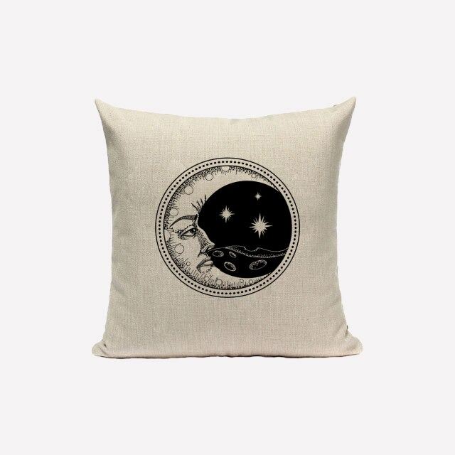 Monochrome Sun & Moon Cushion Covers