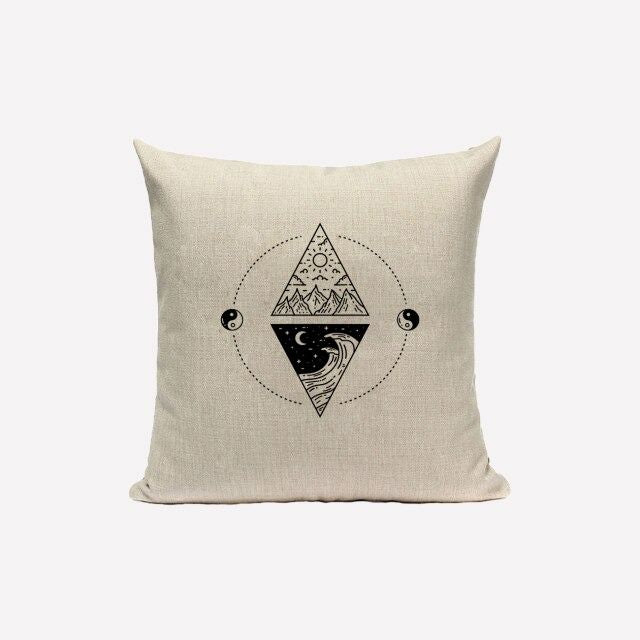 Monochrome Sun & Moon Cushion Covers