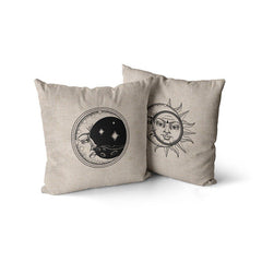 Monochrome Sun & Moon Cushion Covers