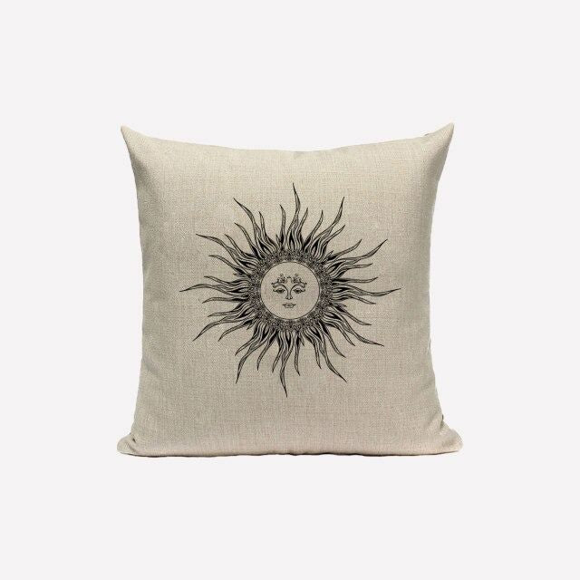 Monochrome Sun & Moon Cushion Covers