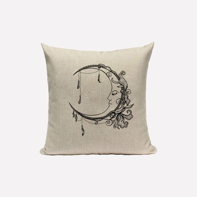 Monochrome Sun & Moon Cushion Covers