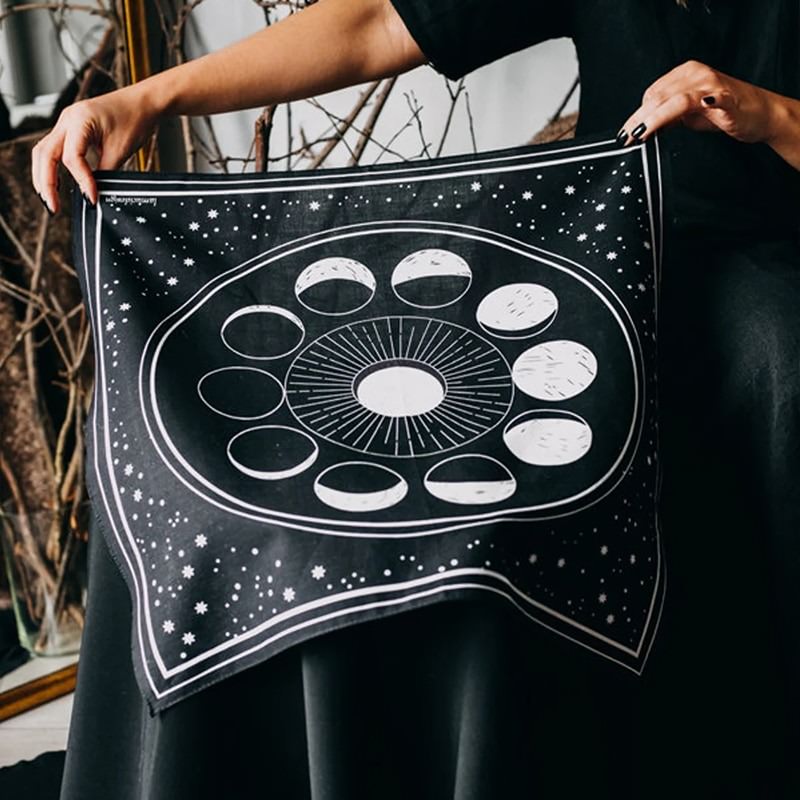 Tarot Moon Phases Altar Cloth