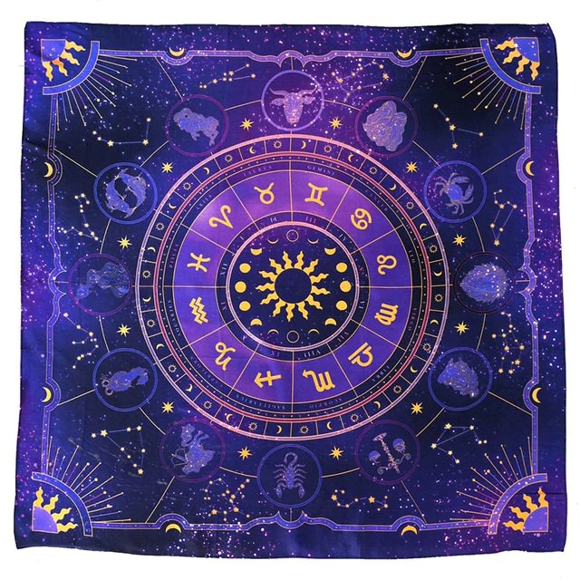 Tarot Wheel of Zodiac Altar Cloth