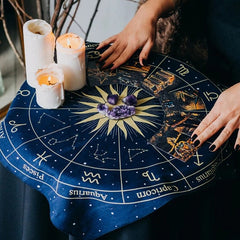 Tarot Wheel of Zodiac Altar Cloth