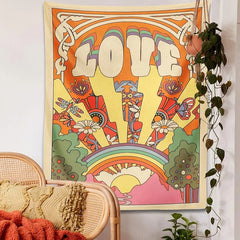 LOVE 70s Style Tapestry