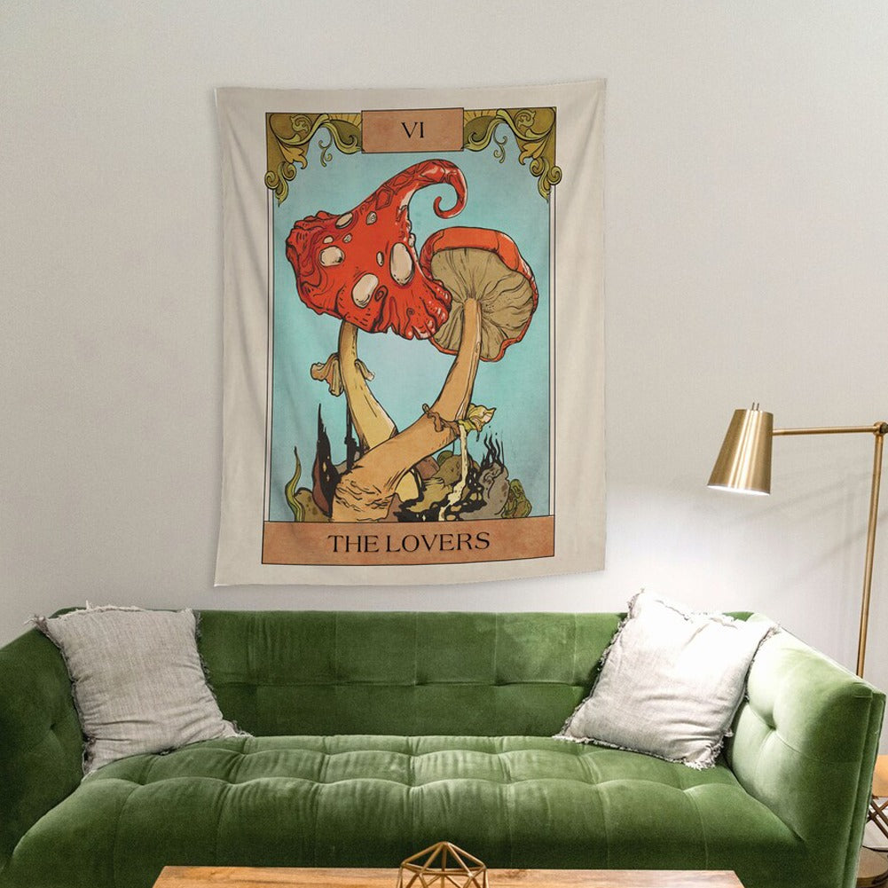 The Lovers Mushrooms Tapestry