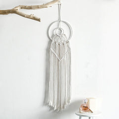 Tiny Moon Macrame Dreamcatcher