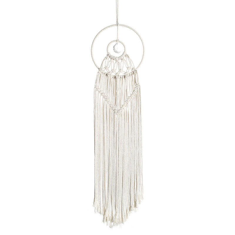 Tiny Moon Macrame Dreamcatcher