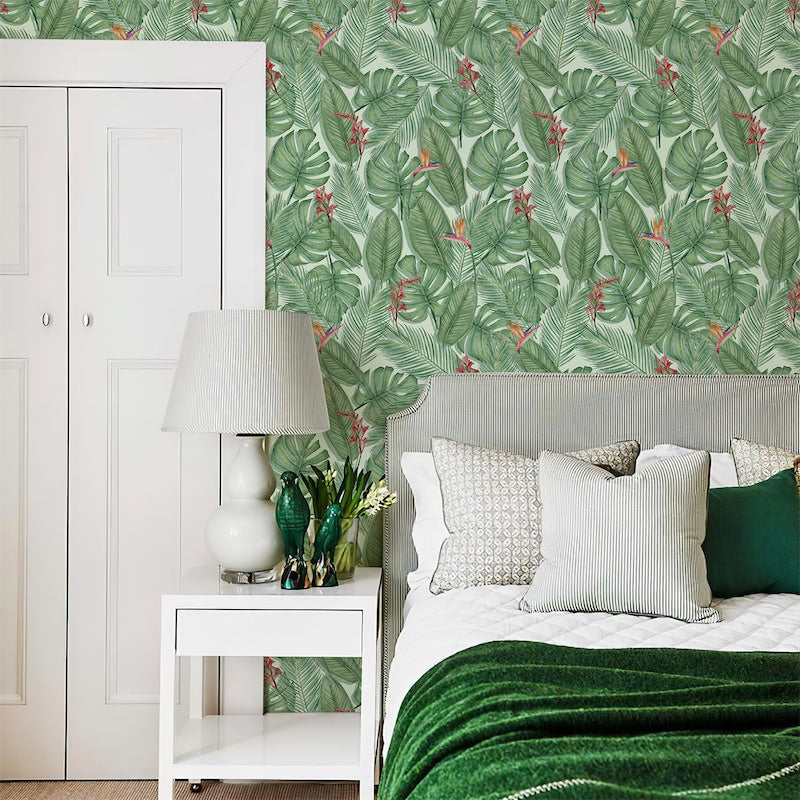 Tropical Leaves Pattern Removable Wallpaper