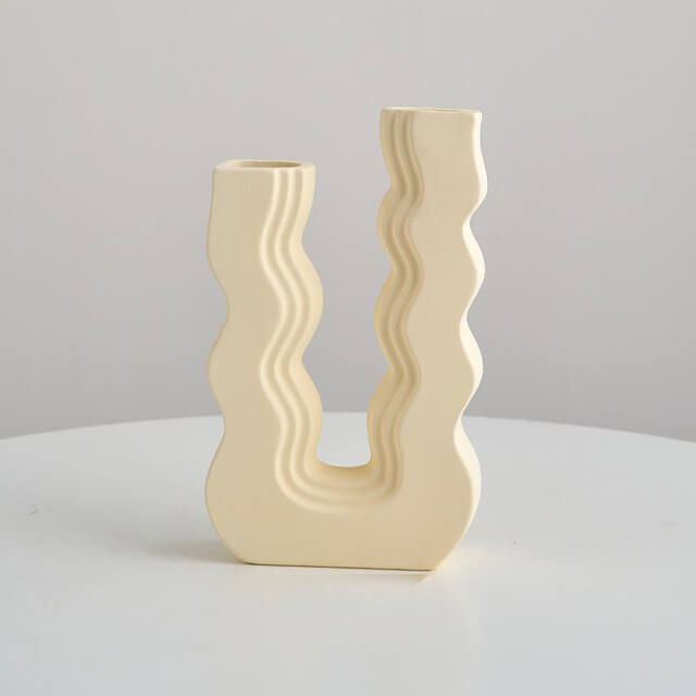 Wavy U Pastel Ceramic Vase