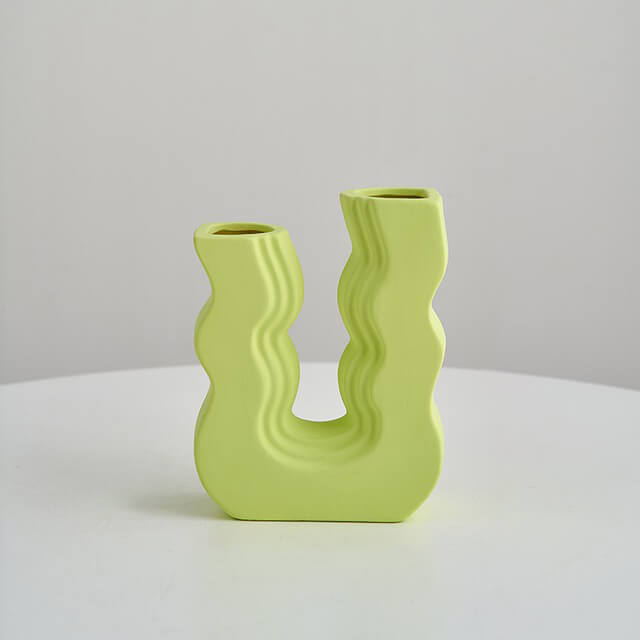 Wavy U Pastel Ceramic Vase