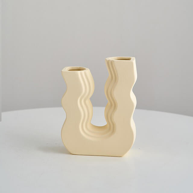 Wavy U Pastel Ceramic Vase