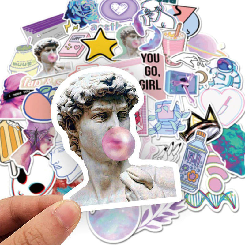 Vaporwave David Sticker Pack