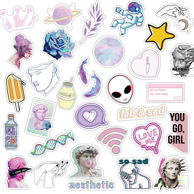 Vaporwave David Sticker Pack