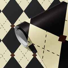 Vintage Argyle Pattern Removable Wallpaper